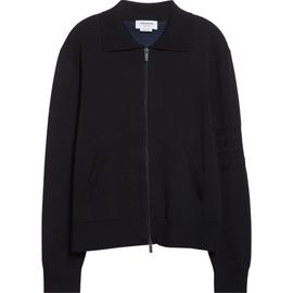 Thom Browne Thom Browne Double Face Zip Wool Blend Cardigan