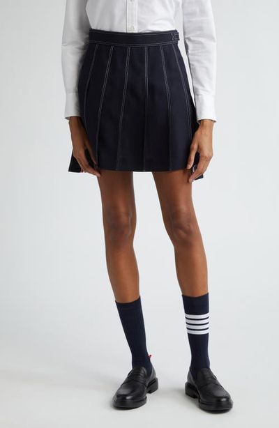 Thom Browne Thom Browne Drop Back Wool Skirt
