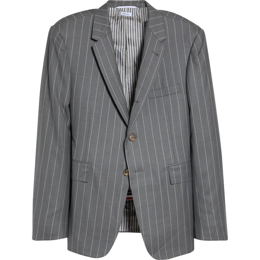 Thom Browne Thom Browne Flannel Chalk Stripe Sportcoat with Armbands