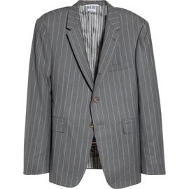 Thom Browne Thom Browne Flannel Chalk Stripe Sportcoat with Armbands