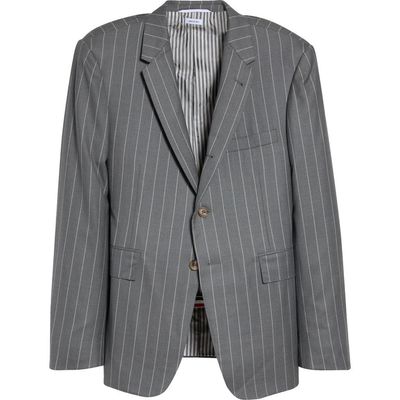 Thom Browne Thom Browne Flannel Chalk Stripe Sportcoat with Armbands