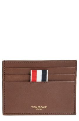 Thom Browne Thom Browne Full Grain Leather Card Case