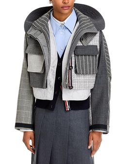 Thom Browne Thom Browne Funmix Cropped Tailored Parka