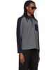 Thom Browne Thom Browne Gray & Navy Oversized Colorblock Rugby Polo - 2