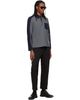 Thom Browne Thom Browne Gray & Navy Oversized Colorblock Rugby Polo - 4