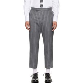 Thom Browne Thom Browne Gray Chalk Stripe Trousers