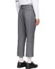 Thom Browne Thom Browne Gray Chalk Stripe Trousers - 3