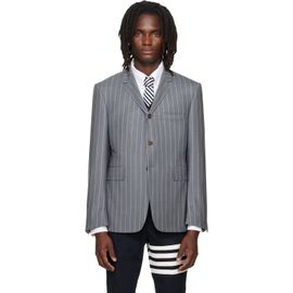 Thom Browne Thom Browne Gray Chalk Stripe Twill Sportcoat