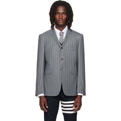 Thom Browne Thom Browne Gray Chalk Stripe Twill Sportcoat