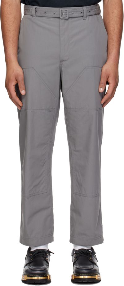 Thom Browne Thom Browne Gray Cotton Suiting Carpenter Trousers