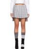 Thom Browne Thom Browne Gray Gunclub Heavy Twill Low Rise Pleated Miniskirt - 1