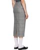 Thom Browne Thom Browne Gray High-Waisted Check Flannel Midi Skirt - 3