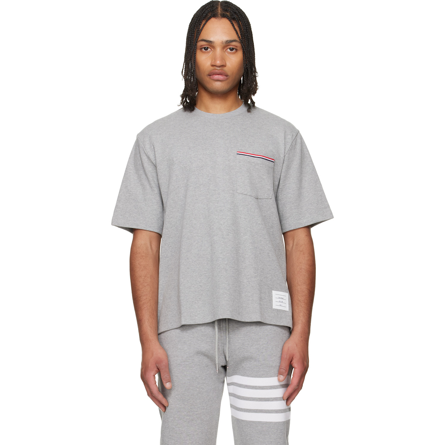 THOM BROWNE ポロシャツ サイズ2 グレー THOM BROWNE ポロシャツ サイズ2 グレー メンズ Tシャツ＆ポロシャツ