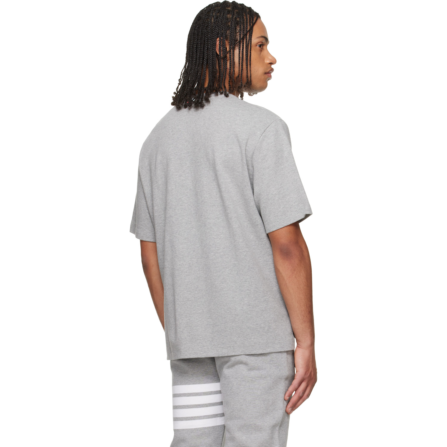 Thom Browne - Gray Milano Cotton Oversized Pocket T-shirt