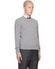 Thom Browne Thom Browne Gray Ottoman Milano Stitch 4-Bar Bomber Sweater - 2