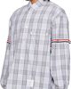 Thom Browne Thom Browne Gray Oversized Double Needle RWB GG Armband Shirt - 4