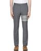 Thom Browne Thom Browne Gray Plain Weave 4-Bar Backstrap Trousers - 1