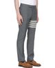 Thom Browne Thom Browne Gray Plain Weave 4-Bar Backstrap Trousers - 2