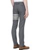 Thom Browne Thom Browne Gray Plain Weave 4-Bar Backstrap Trousers - 3
