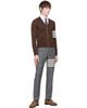 Thom Browne Thom Browne Gray Plain Weave 4-Bar Backstrap Trousers - 4