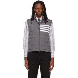 Thom Browne Thom Browne Gray Ripstop Light Weight Down Vest