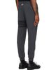 Thom Browne Thom Browne Gray Solid Loopback 4-Bar Sweatpants - 3