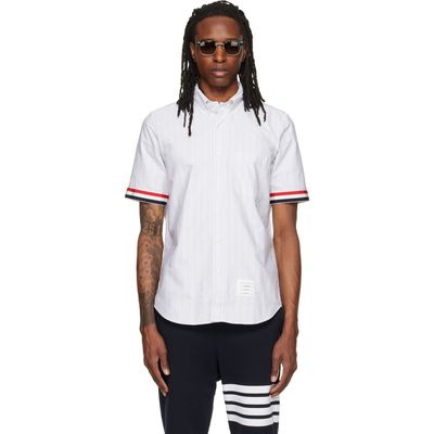 Thom Browne Thom Browne Gray Straight Fit Button Down Short Sleeve Shirt