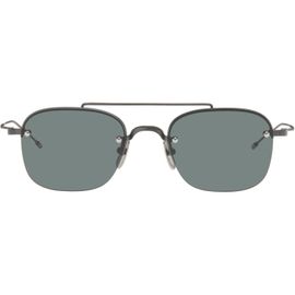 Thom Browne Thom Browne Gray Titanium Semi Rimless Pilot Sunglasses
