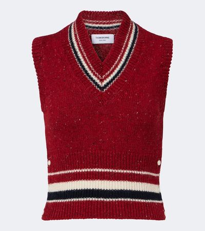 Thom Browne Thom Browne Hector intarsia wool and mohair vest