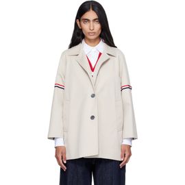 Thom Browne Thom Browne Khaki Armband Cropped Car Coat