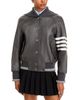 Thom Browne Thom Browne Leather Oversized Blouson Jacket - 3