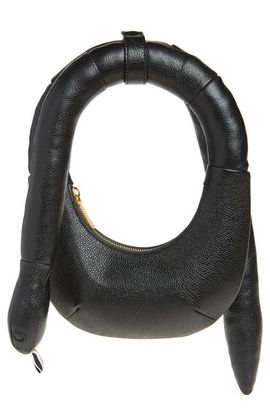 Thom Browne Thom Browne Mini Snake Pebbled Leather Bag