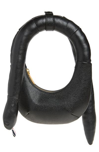 Thom Browne Thom Browne Mini Snake Pebbled Leather Bag