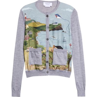 Thom Browne Thom Browne Nantucket Scenic Jersey Stitch Cardigan