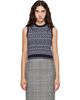 Thom Browne Thom Browne Navy Fairisle Jacquard Wool Sweater - 1