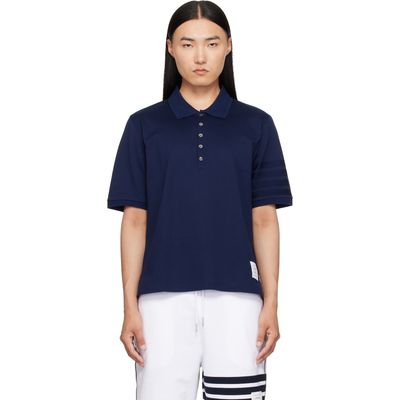 Thom Browne Thom Browne Navy Jersey Ottoman 4-Bar Polo