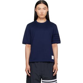 Thom Browne Thom Browne Navy Jersey Ottoman 4-Bar T-shirt