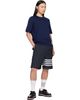 Thom Browne Thom Browne Navy Jersey Ottoman 4-Bar T-shirt - 4
