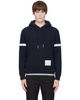 Thom Browne Thom Browne Navy Loopback Jersey Armband Oversized Hoodie - 1