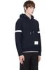 Thom Browne Thom Browne Navy Loopback Jersey Armband Oversized Hoodie - 2