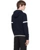 Thom Browne Thom Browne Navy Loopback Jersey Armband Oversized Hoodie - 3
