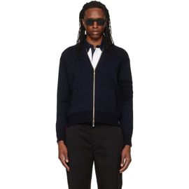 Thom Browne Thom Browne Navy Ottoman Milano Stitch 4-Bar Bomber Jacket