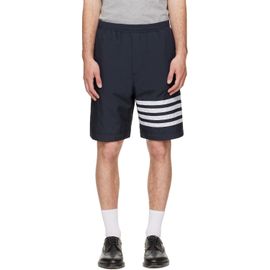 Thom Browne Thom Browne Navy Ripstop 4-Bar Track Shorts