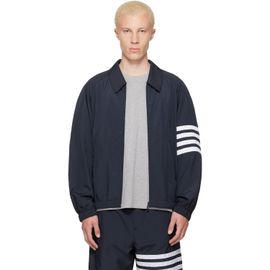 Thom Browne Thom Browne Navy Ripstop Raglan Coach Jacket
