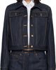 Thom Browne Thom Browne Navy Shrunken Selvedge Denim Jacket - 1