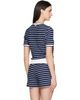 Thom Browne Thom Browne Navy Striped Honeycomb Rib T-shirt - 3