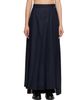 Thom Browne Thom Browne Navy Super 120's Twill Pleated Maxi Skirt - 1