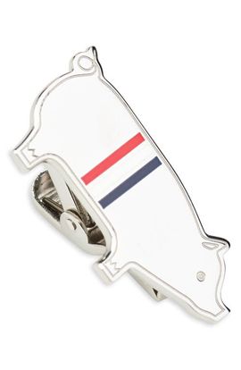 Thom Browne Thom Browne Pig Sterling Silver & Enamel Tie Clip 