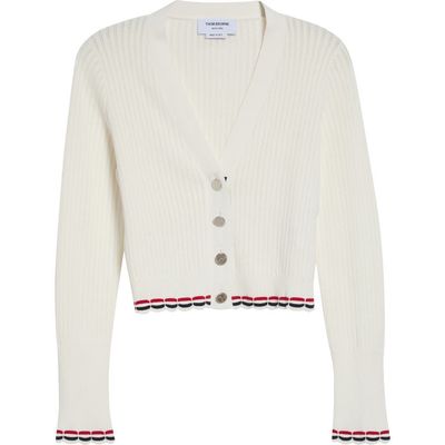 Thom Browne Thom Browne Pointelle Rib Stitch Cardigan