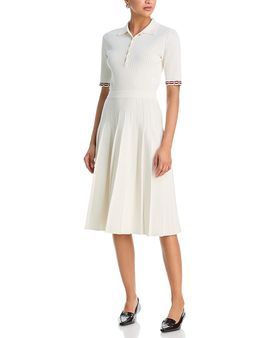 Thom Browne Thom Browne Pointelle Rib Stitch Polo Dress